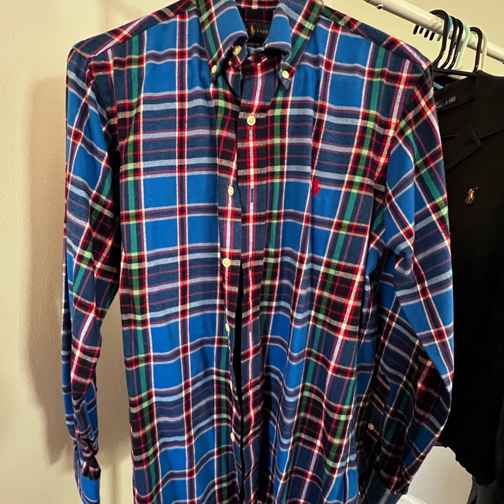 Ralph Lauren Men's Blue Plaid Shirt